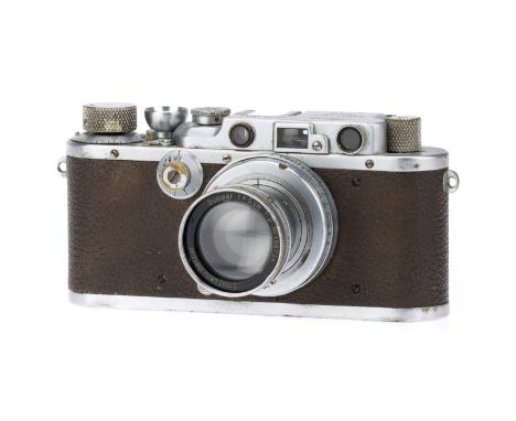 A Soviet Made Leica III 35mm Rangefinder Camera, chrome, serial no. 121049, body F-G, shutter working but speeds inaccurate &