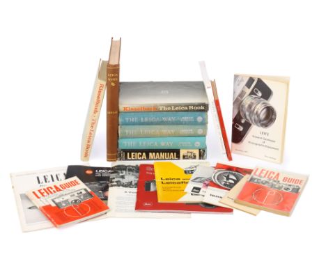 A Selection of Leica Books and Brochures including Focal Press Leica Guides (3), The Leica Way (3), Leica News 1937/38 (hardb
