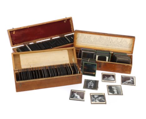 Three Cases of Magic Lantern Slides, A Collection of various mixed magic lantern slides covering a wide range of subjects, in