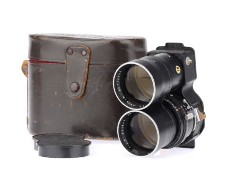 A Mamiya TLR f/4.5 180mm Camera Lens, black, body G-VG, shutter working but is slighty slow on 1/2 &amp; 1s speeds, optics F,