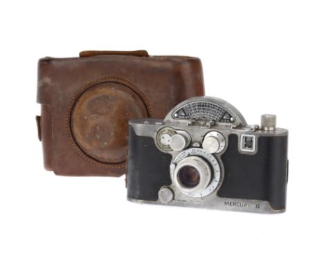 A Mercury II 35mm Half Frame Rotary Shutter Viewfinder Camera, chrome, body F-G, camera body show signs of wear, shutter work