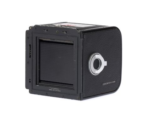 A Hasselblad A70 Medium Format Camera Film Back, black, serial no. UI 309513, insert serial does not match, missing darkslide