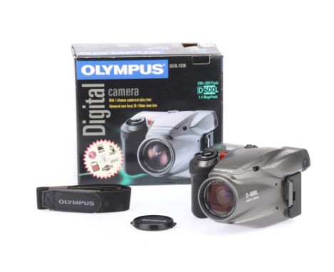 A Boxed Olympus D-600L Digital Camera - Unopened New Old Stock, 1997, 1.4 megapixels, with an Olympus AF Zoom f/2.8-3.9 9.2-2