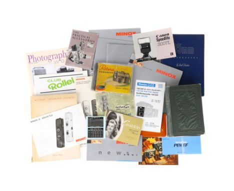 A Mixed Selection of Camera and Photographic Literature comprising a 1934 British Journal Photographic Almanac, a Minox broch