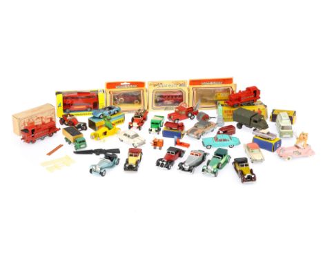 A Collection of Boxed and Un-Boxed Toy Cars, by various makers including a No.31, No.20 and a No.27 boxed Matchbox cars, a bo