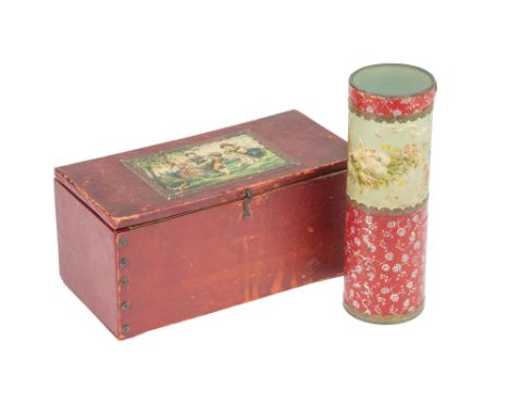 A Vintage Ring-a-Ring of Roses Kaleidoscope, English, c.1907 (dated from newspaper used to pack the support for the Kaleidosc