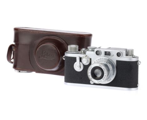 A Leica IIIf Delay 35mm Rangefinder Camera, chrome, serial no. 769 192, body G, shutter working, slow speeds stick, rangefind