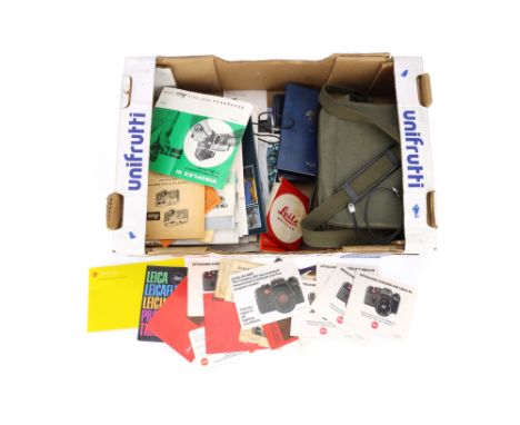 A Mixed Selection of Leica Literature and Accessories a large quantity of items including manufacturer's brochures and instru
