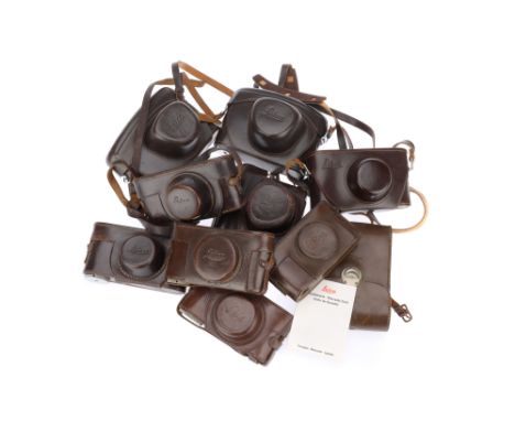 A Selection of Leica Ever Ready Cases, to include 9 Leica branded cases for a range of Leica cameras, also with an ever-ready