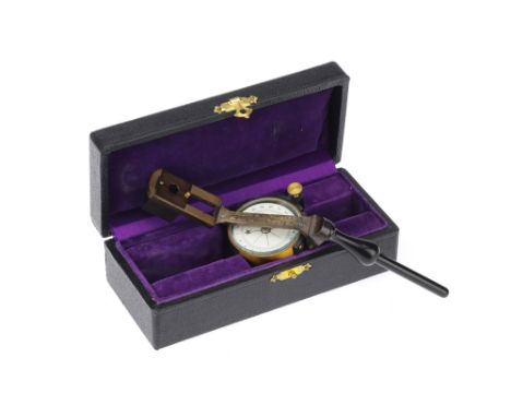 A Berget's Patent Compass in a H. Morin Paris fitted case with velvet lining