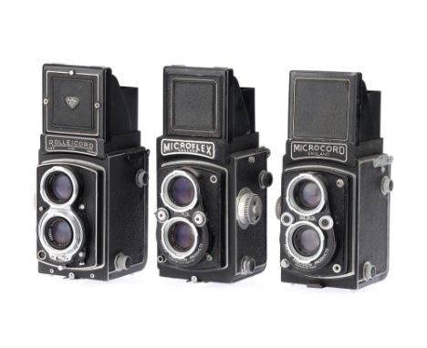 A Rolleicord IV and Two MPP TLR Cameras comprising a Rolleicord IV Model K3C camera, 1953-54, serial no. 1377526, with a Schn