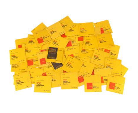 A Good Selection of Kodak Wratten Filters, filters in paper slips labelled as the following: 80B, 81B, 81C, 81D, 81EF, 82A, 8