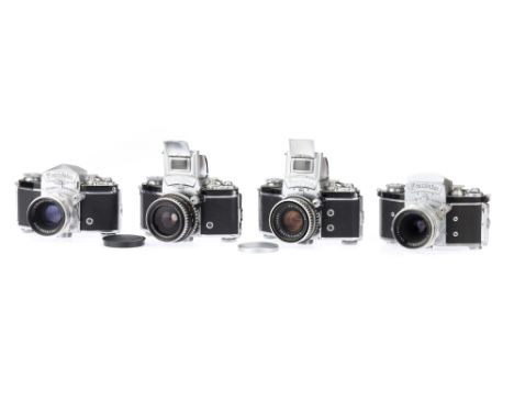 A Selection of Exakta Varex 35mm SLR Cameras, to include an Exakta Varex, body G, shutter working, mirror de-silvered, with a