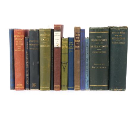 A Collection of Microscope Related Books, Including: The Microscope and its Revelations, by the Late William B Carpenter, sev