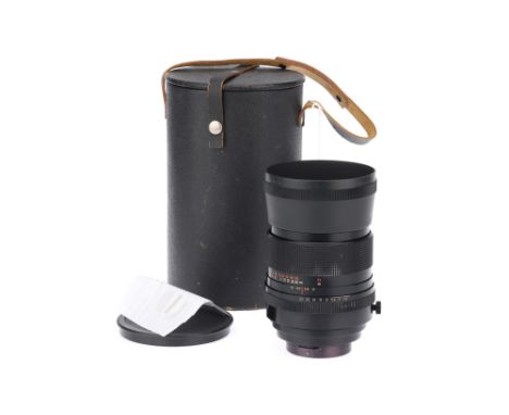 A Carl Zeiss Jena Sonnar f/2.8 180mm Camera Lens, body G-VG, some damage to aperture mechanism, optics G-VG, some light dust 