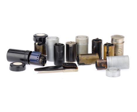 A Selection of Leica &amp; Other Reloadable Film Cartridges, approx. 9 cartridges together with a Leitz trimming tool,