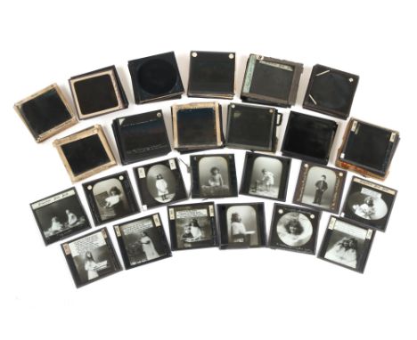 Collection of Interesting Magic lantern Slides Comprising of a mis of slides covering various subjects including early 19th c