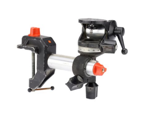 A Sinar Camera Mounting Grip Tripod Accessory, with clamp for rail/bar, short bar, &amp; right angle variable adapter,