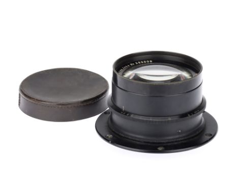 A Carl Zeiss Jena Tessar f/4.5 400mm Camera Lens, body G-VG, some wear to edges, aperture blades travel freely, optics G, som