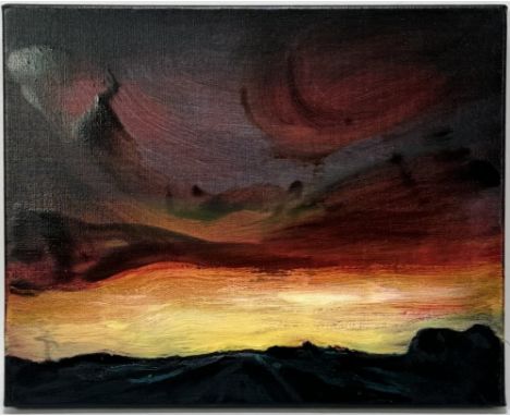 Schilderij getiteld "Friesland" door Annemarie Terlage (1967). Olieverf op doek, verso getiteld, gesigneerd en gedateerd 2004