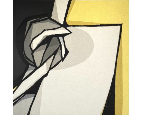 Boardsnede getiteld "Saumane" door Alfons Klement (1930-2000). Rechtsonder oplagenummer 16/150, rechtsonder gesigneerd, voorz