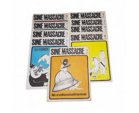 SinÃ© Massacre. Nummer 1 tot en met 9, 1962-1963. De complete set van dit Franse satirische tijdschrift.  Conditie: In goede 