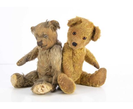 Sherrington Norman - a  1930's Chiltern Teddy Bear,  with blonde mohair, replacement plastic button eyes, black stitched nose