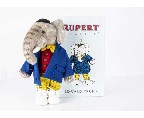 A Steiff limited edition Rupert the Bear Classic Edward Trunk, exclusive to the UK and Ireland, 262 of 1500 for the year 2008