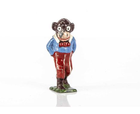 A rare Pixyland-Kew Bruin Boys Jacko the Monkey late 1920s hand-painted hollow-cast lead figure —2 1/4in. (6cm.) high (good c