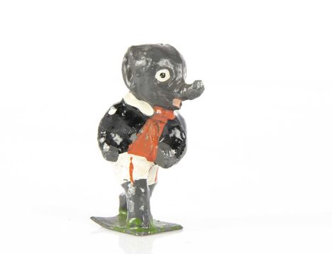 A rare Pixyland-Kew Bruin Boys smaller Edward Trunk late 1920s hand-painted hollow-cast lead figure walking to the side —2 1/