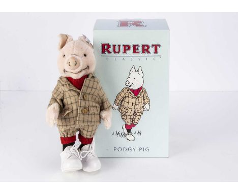 A Steiff limited edition Rupert the Bear Classic Podgy Pig, exclusive to the UK and Ireland, 57 of 1500 for the year 2009, in