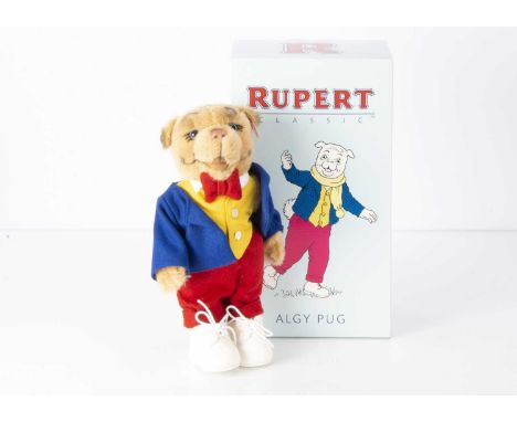 A Steiff limited edition Rupert the Bear Classic Algy Pug, exclusive to the UK and Ireland, 96 of 1500 for the year 2008, in 