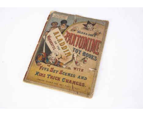 A rare Dean &amp; Sons Pantomime Toy Books Aladdin or the Wonderfull Lamp 1880s, with five set scenes and nine trick changes,