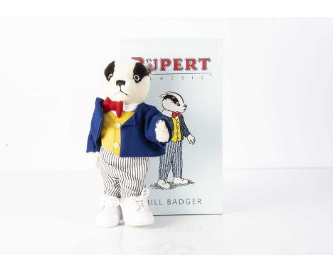A Steiff limited edition Rupert the Bear Classic Bill Badger, exclusive to the UK and Ireland, 97 of 1500 for the year 2010, 