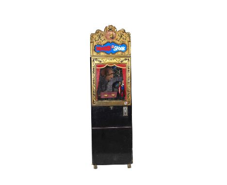 A rare Animated Amusements Ltd Penny in the Slot working model ‘Dracula and the Spook’ arcade machine circa 1960, in original