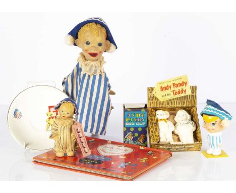 Freda Lingstrom and Maria Bird BBC Children Television’s Andy Pandy toys and memorabilia, a rare Chad Valley rubber Andy Pand