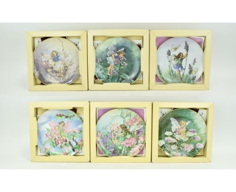 Heinrich Set Of Six Fairy Plates Flower fairy plates, numbers 1-6 first edition, including number 1 Lavender Fairy.