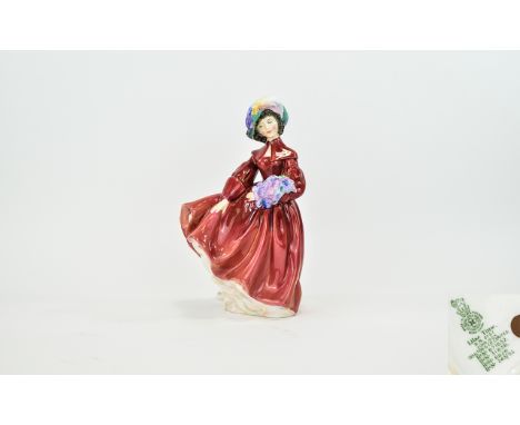 Royal Doulton Figure 'Lilac Time', Colour Red, HN2137 Designer M. Davies, issued 1954 - 1969. Height, 7.25 inches. Mint condi