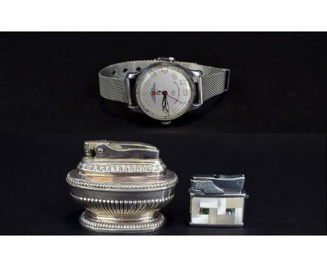 A Collection of Assorted Items ( 3 ) Three In Total. Comprises 1/ USSR / Russian Steel Cased Pilots Watch with luminous Marke