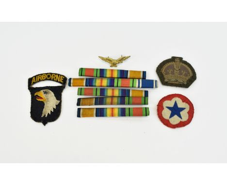 Collection of Military Items. Comprises World War II - Period Original, US Army 101st Airborne Divison, Paratrooper Patch Bad
