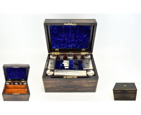 Stunning Antique Victorian Coromandel Vanity Jewellery Box dated to around the 1860's. Superb quality and workmanship inside 