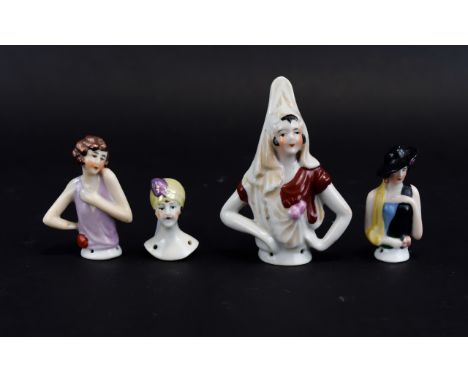 A Collection Of Vintage Ceramic Half Boudoir Dolls Four in total, all in very good condition. To include rare spanish lady ci