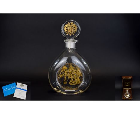 The Churchill Centenary Collection 1874 - 1974 by Garrards, Crown Jewellery Ltd and Numbered Edition ' Decanter ' No 72 of 10