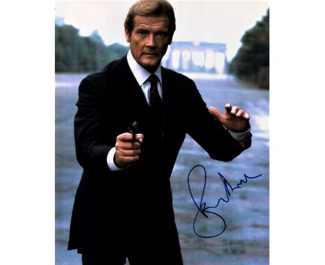 James Bond, Roger Moore signed 16x12 colour photograph. Moore 14 October 1927 23 May 2017 was an English actor. He was the th
