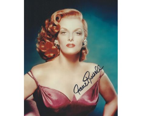 Jane Russell signed 10x8 colour photograph. Russell June 21, 1921 February 28, 2011 was an American actress, singer, and mode