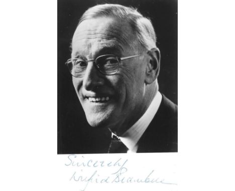 Wilfred Brambell signed 6x4 black and white photo note on the reverse. Henry Wilfrid Brambell 22 March 1912 18 January 1985 w