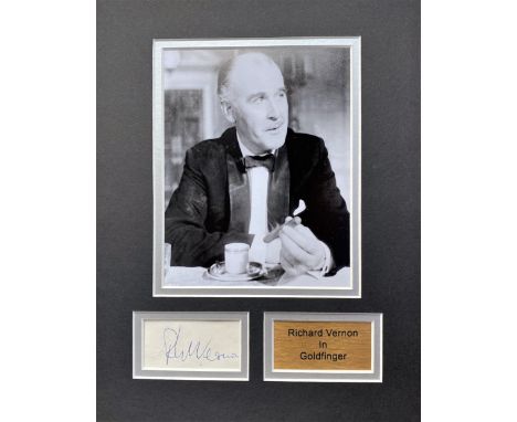 Richard Vernon 13x10 matted signature piece includes signed album page and black and white photo. Richard Evelyn Vernon 7 Mar