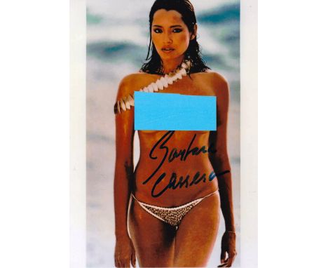 Barbara Carrera signed 10x8 colour photo. Barbara Carrera née Kingsbury is a Nicaraguan American model and actress. She is kn