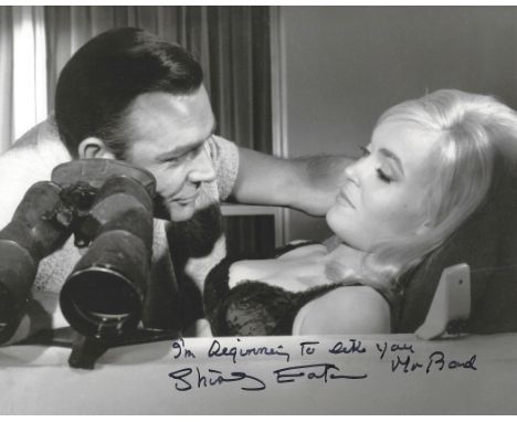 Shirley Eaton signed Goldfinger 10x8 black and white photo inscribed Im beginning to Like you Mr Bond. Shirley Eaton born 12 