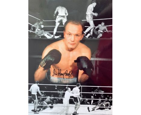 Boxing, Henry Cooper, signed 16x12 colour montage photograph. Cooper 3 May 1934 1 May 2011 was a British heavyweight boxer, b